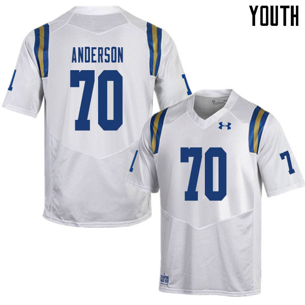 Youth #70 Alec Anderson UCLA Bruins College Football Jerseys Sale-White - Click Image to Close